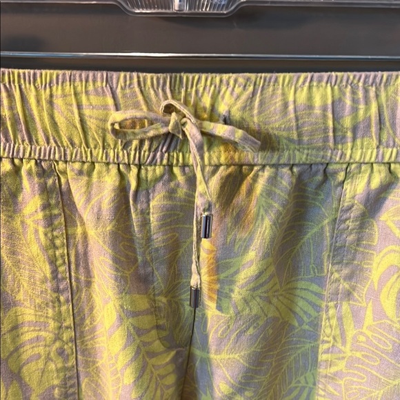 Calvin Klein Relaxed fit drawstring waist pants leaves pattern size Medium - Picture 3 of 13